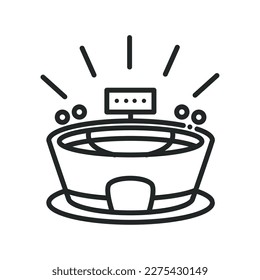 stadium american football line isolated icon