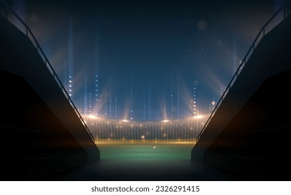 Fondo del estadio con efecto de luces