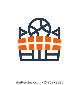 Stadium of Basketball Vector Icon