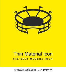 Stadium Bright Yellow Material Minimal Icon Or Logo Design