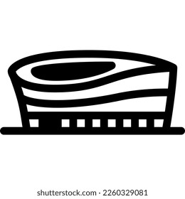 Stadium Building Logo Illustration Vector Icon
