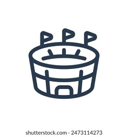 Vektorgrafik des Stadiongebäudes Icon Illustration
