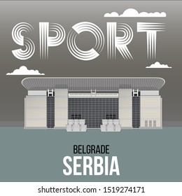 stadium in the capital of serbia for sports and music events