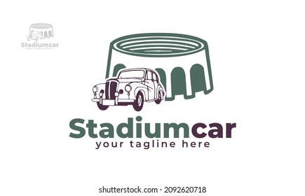Diseño del logo del estadio. vector