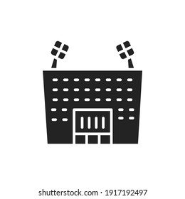 Stadium color line icon. Isolated vector element.
