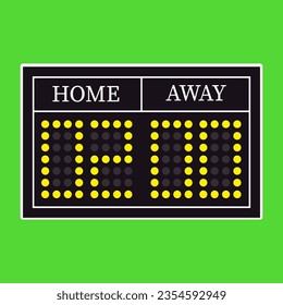 Stadium electronic sports scoreboard vector illustration