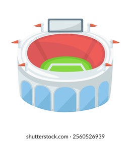 Stadium Emoji Icon Illustration. Arena Vector Symbol Emoticon Design Doodle Vector.