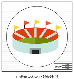 Stadium flat icon