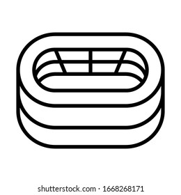Stadium, football icon. Simple line, outline vector elements of soccer for ui and ux, website or mobile application
