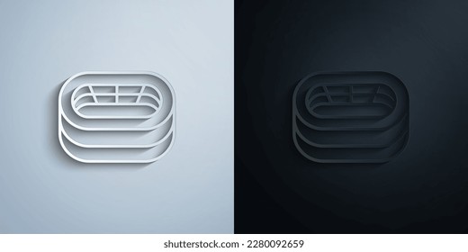Stadium, football paper icon with shadow effect vector illuistration design