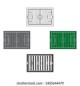 Stadium icon cartoon,black. Single sport icon from the big fitness, healthy, workout cartoon,black.