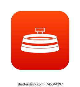 Stadium icon digital red for any design isolated on white vector illustration