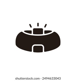 Stadium icon. Flat silhouette version.
