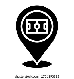 Stadion Symbol Glyphe Design Vektorgrafik