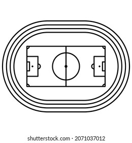 Stadium icon isolated on white background. Sports symbol modern, simple, vector, icon for website design, mobile app, ui. Vector Illustration