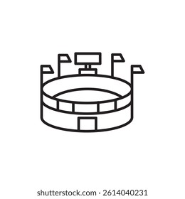stadium icon line art vector