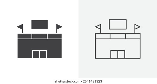 stadium icon Line graphics illustration