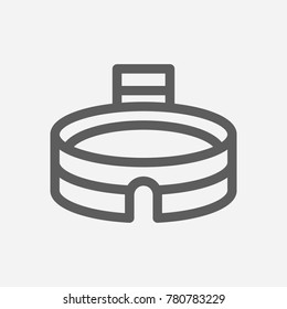 Stadium icon line symbol. Isolated vector illustration of arena sign concept for your web site mobile app logo UI design.