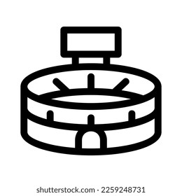 stadium icon or logo isolated sign symbol vector illustration - high quality black style vector icons
