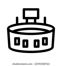 stadium icon or logo isolated sign symbol vector illustration - high quality black style vector icons