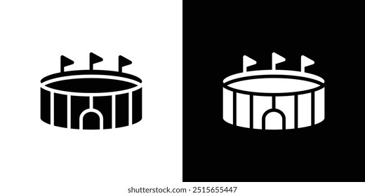 stadium icon logo set vector