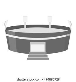 Stadium icon monochrome. Single building icon from the big city infrastructure monochrome.
