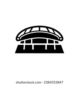 Stadium Icon on White Background - Simple Vector Illustration