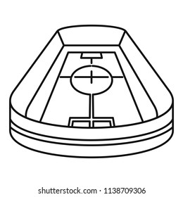 Stadium icon. Outline stadium vector icon for web design isolated on white background