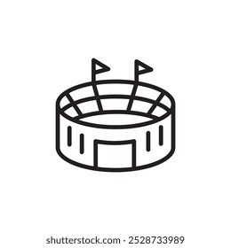 stadium icon Outline vector for web ui