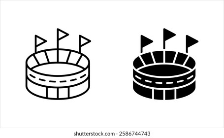 Stadium icon set vector illustration. Stadium symbol, isolated on white background.