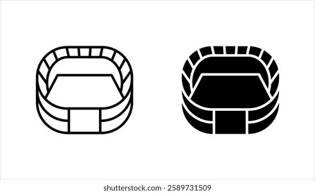 Stadium icon set vector illustration. Stadium symbol, isolated on white background.