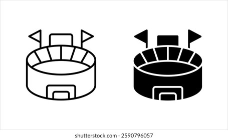 Stadium icon set vector illustration. Stadium symbol, isolated on white background.