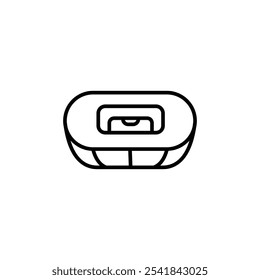 Ícone do estádio. Ícone de estádio simples adequado para uso em aplicativos relacionados a esportes, listas de eventos e guias de locais. Ilustração vetorial