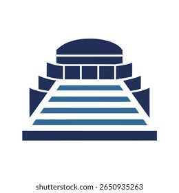 Stadium Icon with Stairs and Multiple Level Layout