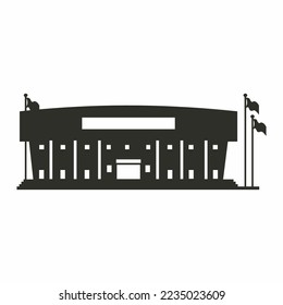 stadium icon vector can be used for map design icon or for paper icon, for web icon.