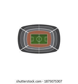 Stadium icon vector, design illustration symbol and background.