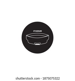Stadium icon vector, design illustration symbol and background.