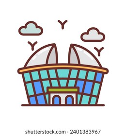 Stadium icon in vector. Illustration