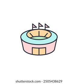 Stadium icon vector illustration. Stadium symbol isolated on white background