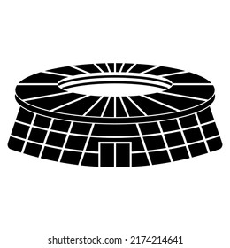 icono del estadio, símbolo de la señal del vector del estadio
