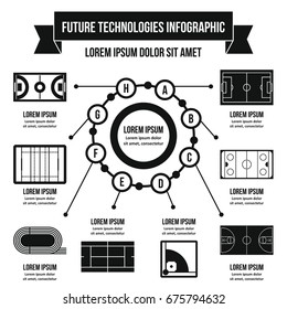 Stadium infographic banner concept. Simple illustration of stadium infographic vector poster concept for web