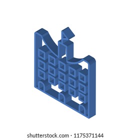 Stadium isometric left top view 3D icon
