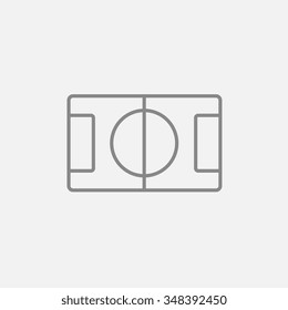 Stadium layout line icon for web, mobile and infographics. Vector dark grey icon isolated on light grey background.