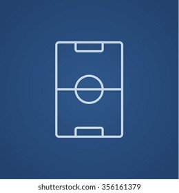 Stadium layout line icon for web, mobile and infographics. Vector light blue icon isolated on blue background.