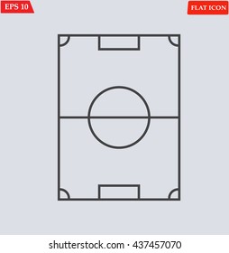 Stadium layout line icon for web, mobile and infographics. Vector illustration