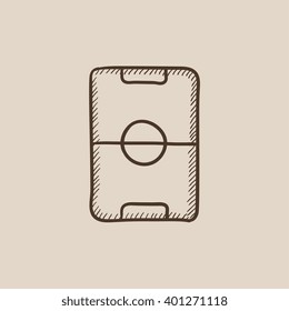 Stadium layout sketch icon.