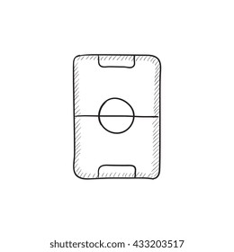Stadium layout vector sketch icon isolated on background. Hand drawn Stadium layout icon. Stadium layout sketch icon for infographic, website or app.