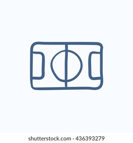 Stadium layout vector sketch icon isolated on background. Hand drawn Stadium layout icon. Stadium layout sketch icon for infographic, website or app.