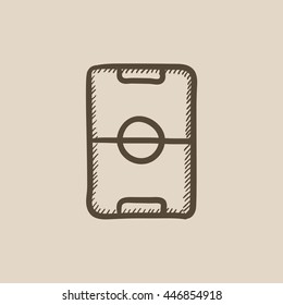 Stadium layout vector sketch icon isolated on background. Hand drawn Stadium layout icon. Stadium layout sketch icon for infographic, website or app.