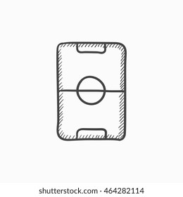 Stadium layout vector sketch icon isolated on background. Hand drawn Stadium layout icon. Stadium layout sketch icon for infographic, website or app.